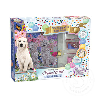 Crystal Art - Secret Diary Kit: Country Pups