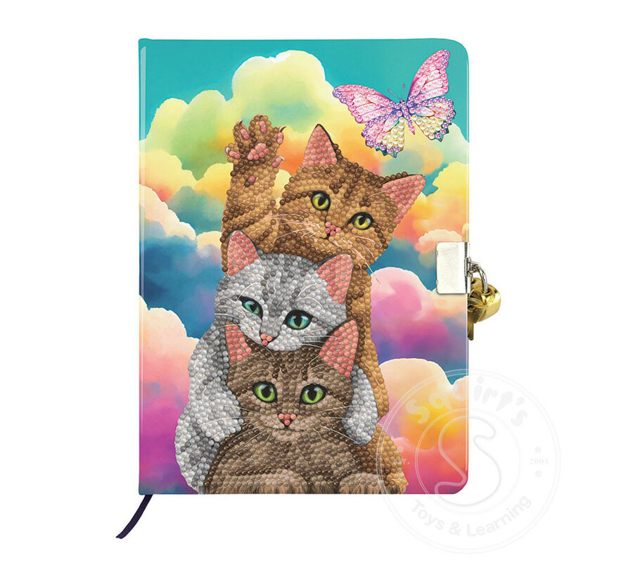 Crystal Art - Secret Diary Kit: Kitten Clouds