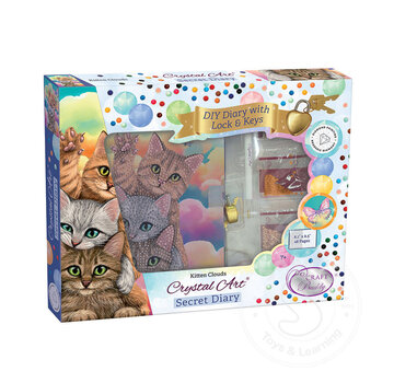 Crystal Art - Secret Diary Kit: Kitten Clouds