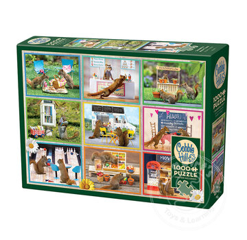 Cobble Hill Puzzles Cobble Hill Squirrels Around Town Puzzle 1000pcs