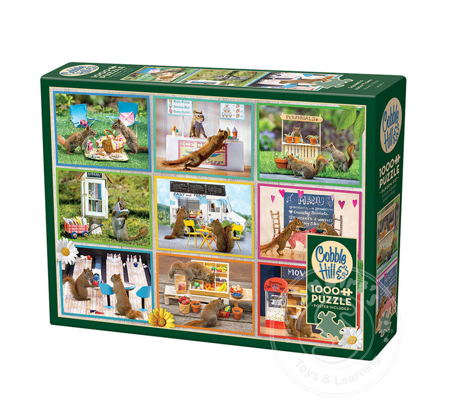 Cobble Hill Squirrels Around Town Puzzle 1000pcs