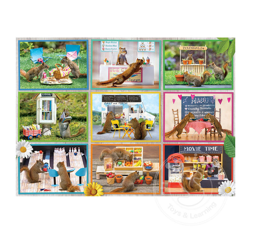 Cobble Hill Squirrels Around Town Puzzle 1000pcs