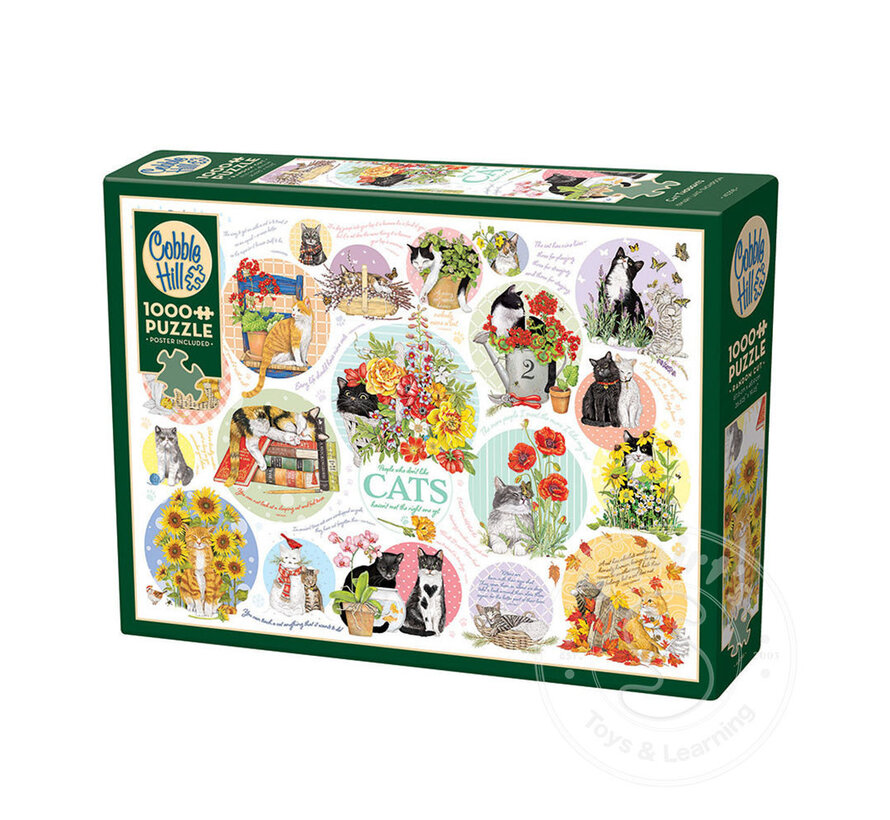 Cobble Hill Cat Thoughts Puzzle 1000pcs