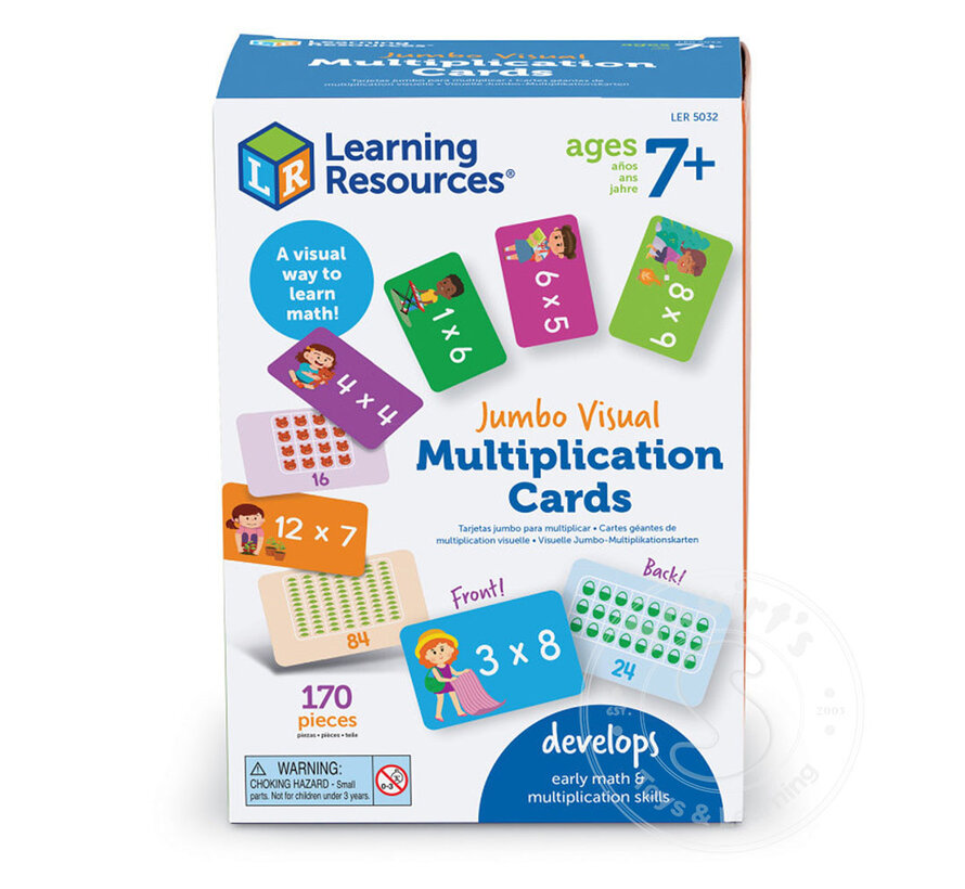 Jumbo Visual Multiplication Cards