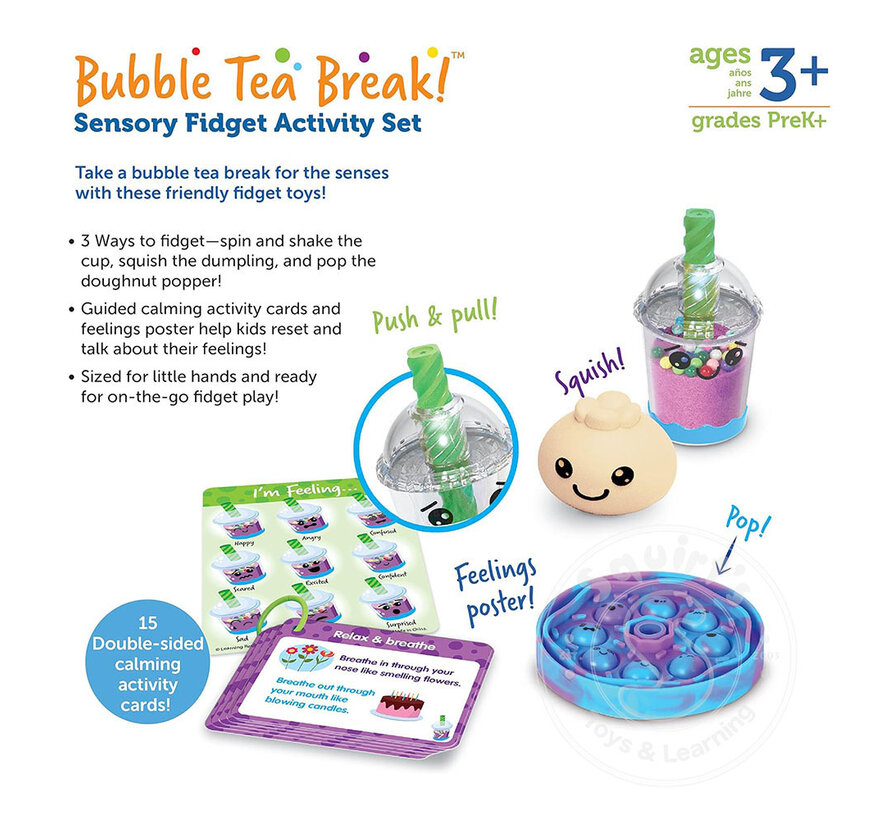 Bubble Tea Break! Sensory Fidget Activity Set