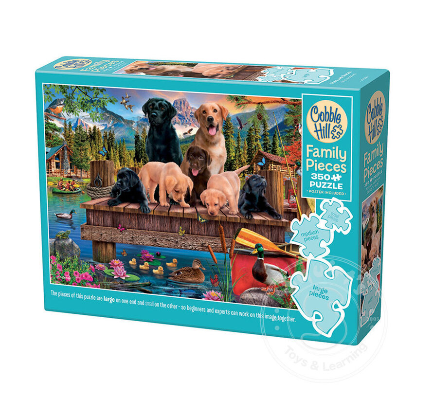 Cobble Hill Pups and Ducks Family Puzzle 350pcs
