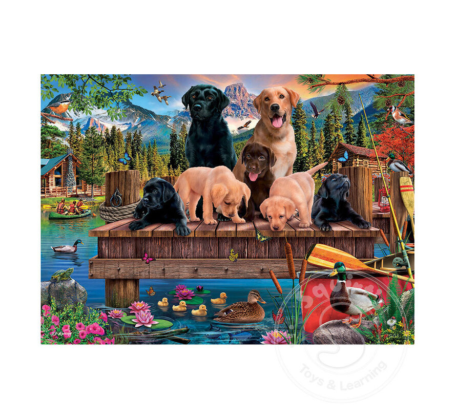 Cobble Hill Pups and Ducks Family Puzzle 350pcs