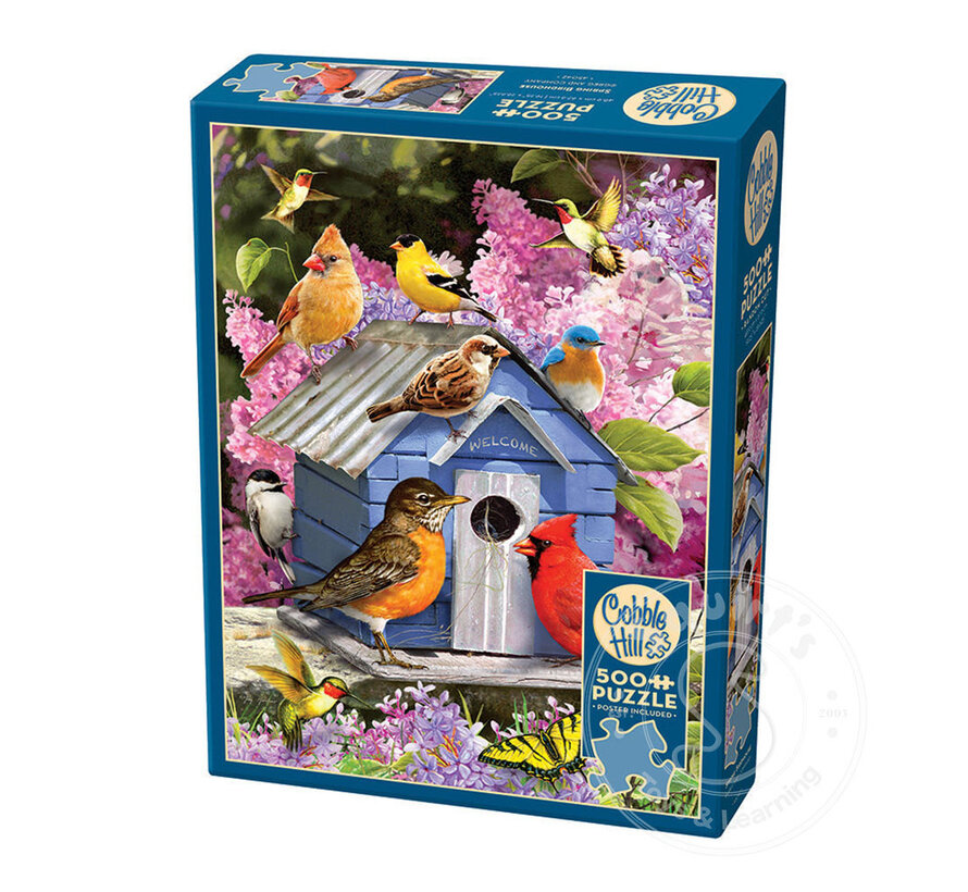Cobble Hill Spring Birdhouse Puzzle 500pcs