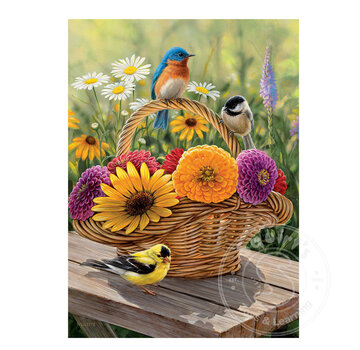 Cobble Hill Puzzles Cobble Hill Bluebird and Bouquet Tray Puzzle 35pcs