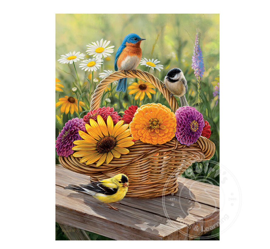 Cobble Hill Bluebird and Bouquet Tray Puzzle 35pcs