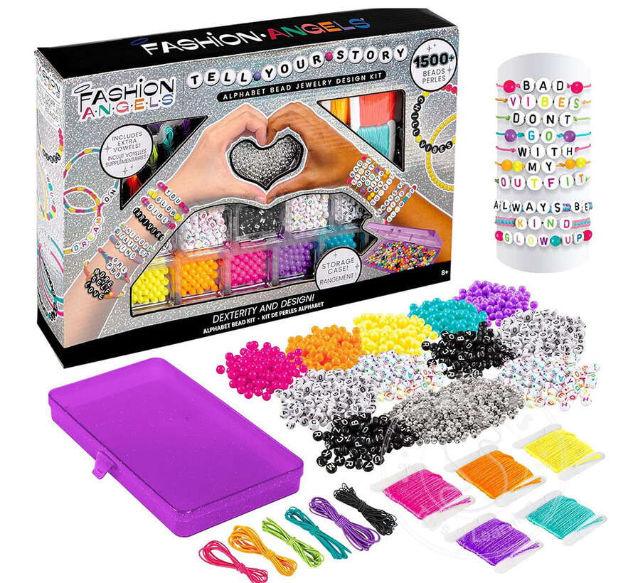 Fashion Angels Tell Your Story- Alphabet Bead Case 1500+ Beads