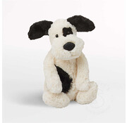 Jellycat Jellycat Bashful Black & Cream Puppy, Medium