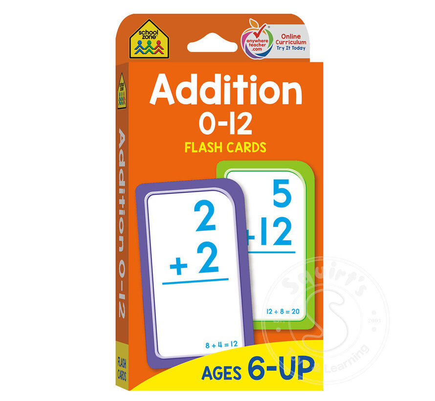 0-12 Addition Flash Cards
