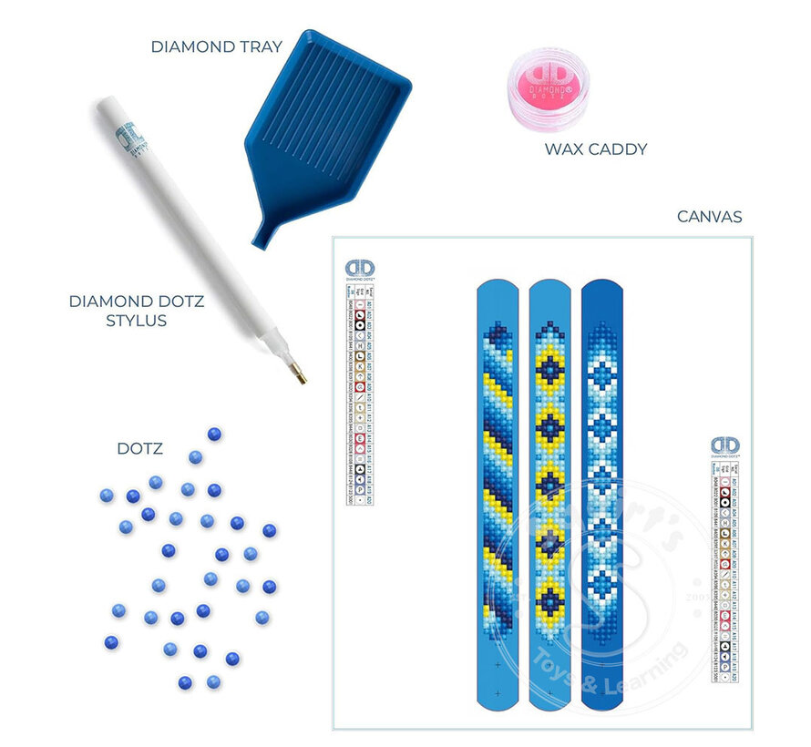Dotzies Bracelets (3) Blues 21x2