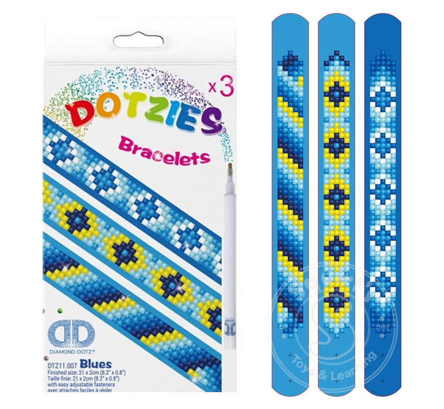 Dotzies Bracelets (3) Blues 21x2