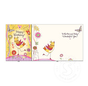 Yellow Bird Birthday Card