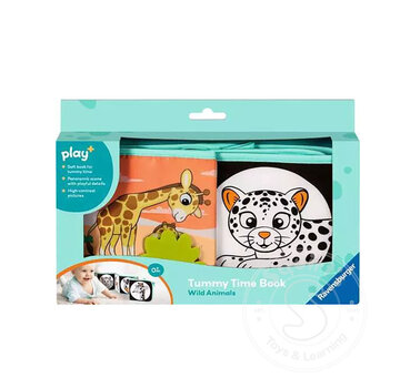 Play+ Tummy Time Book: Wild Animals