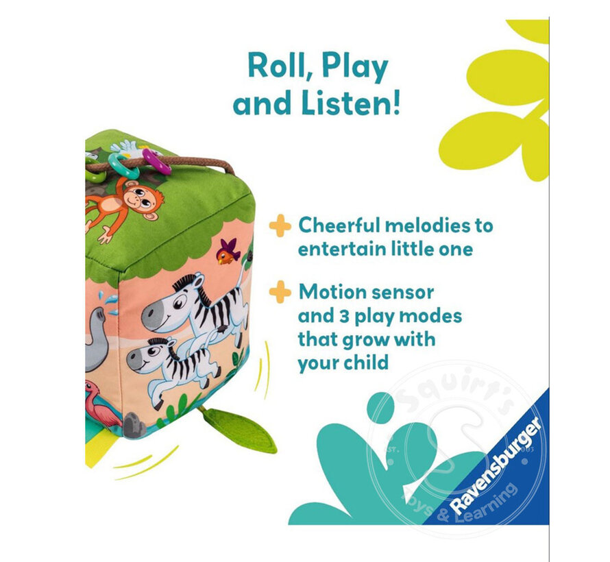 Roll & Play Sound Cube: Wild Animals