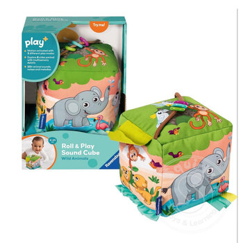 Play+ Roll & Play Sound Cube: Wild Animals