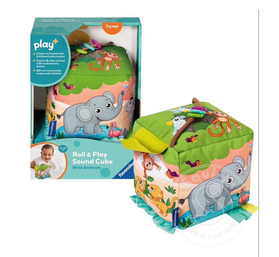 Roll & Play Sound Cube: Wild Animals