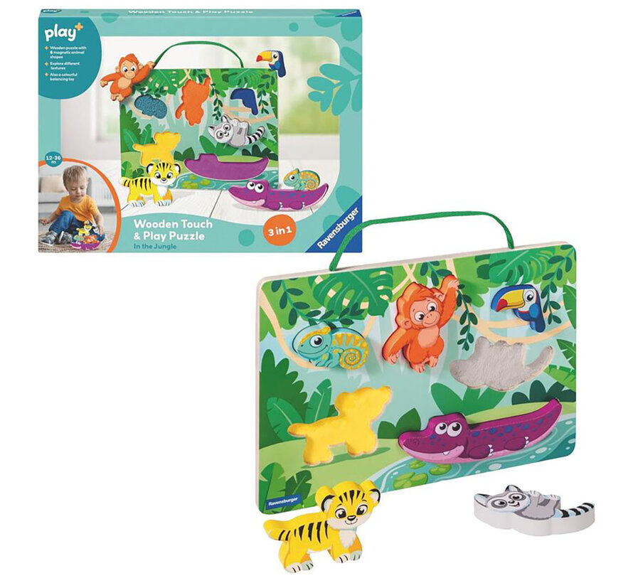Wooden Touch & Play Puzzle: Jungle