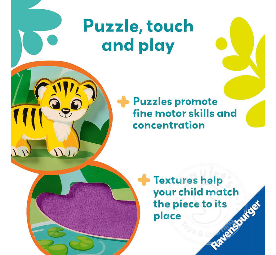 Wooden Touch & Play Puzzle: Jungle