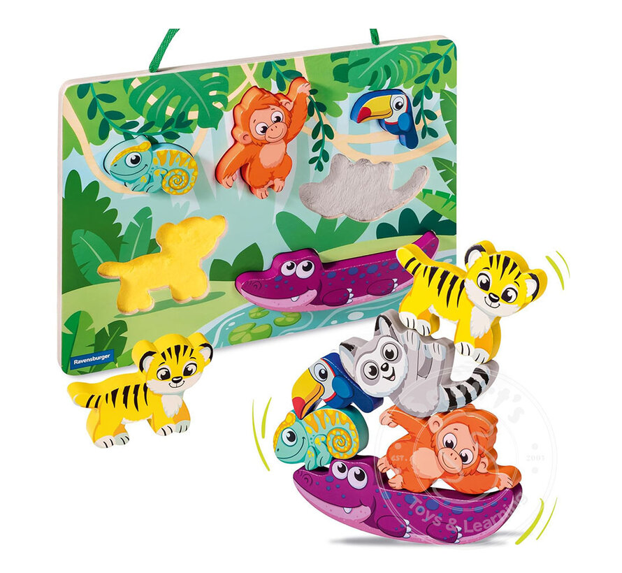 Wooden Touch & Play Puzzle: Jungle