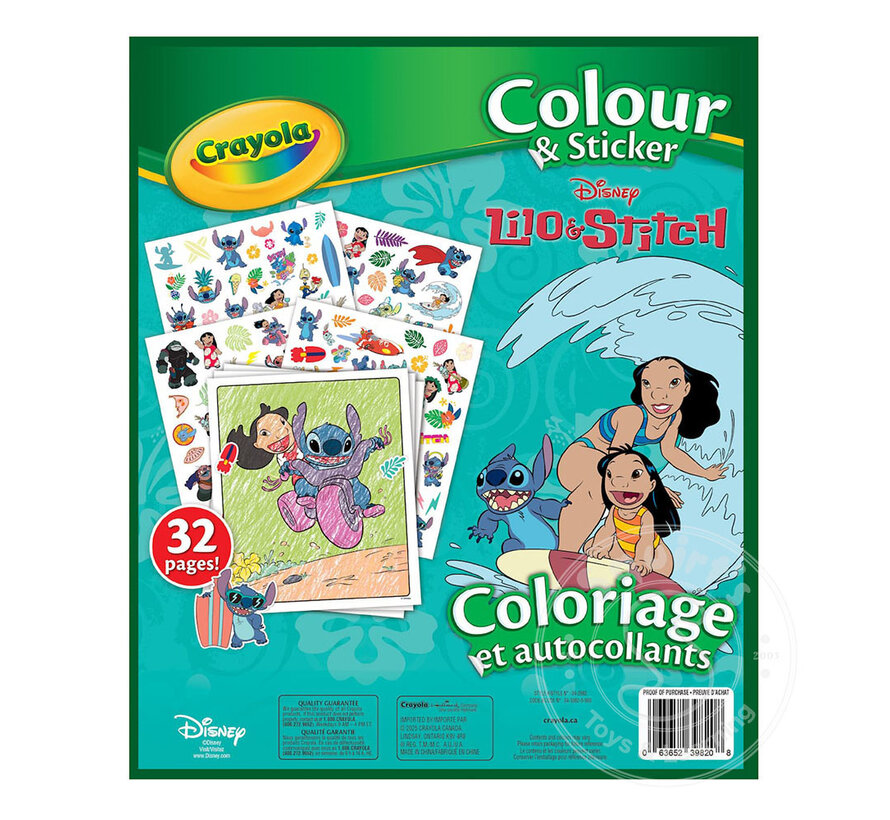Crayola Lilo & Stitch, Colour and Sticker Pages