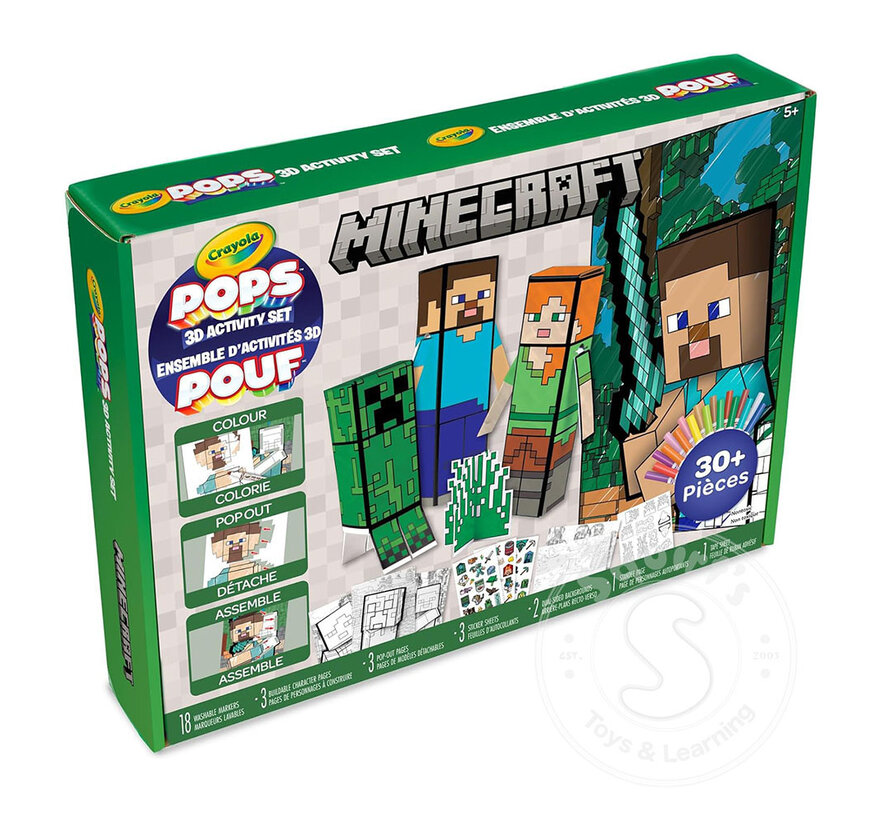 Crayola POPS 3D Minecraft Activity Set