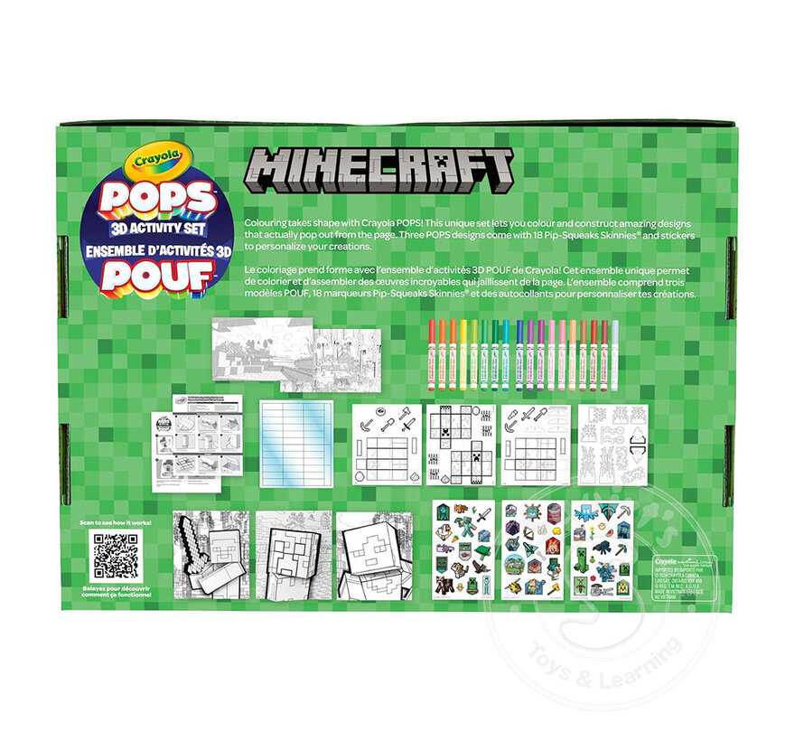 Crayola POPS 3D Minecraft Activity Set