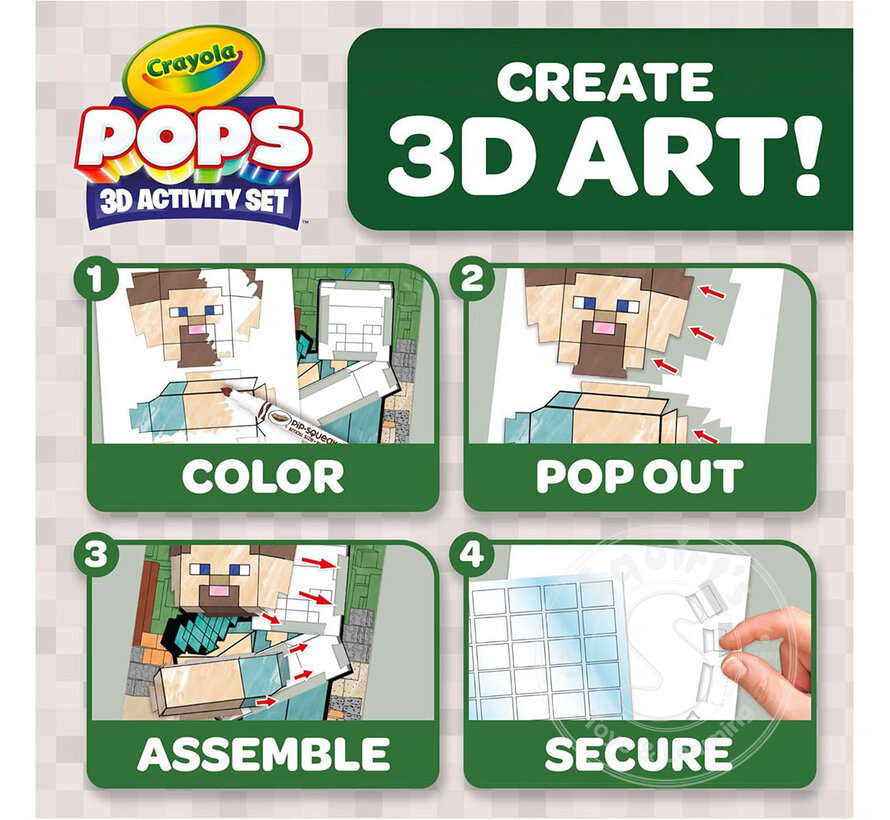 Crayola POPS 3D Minecraft Activity Set
