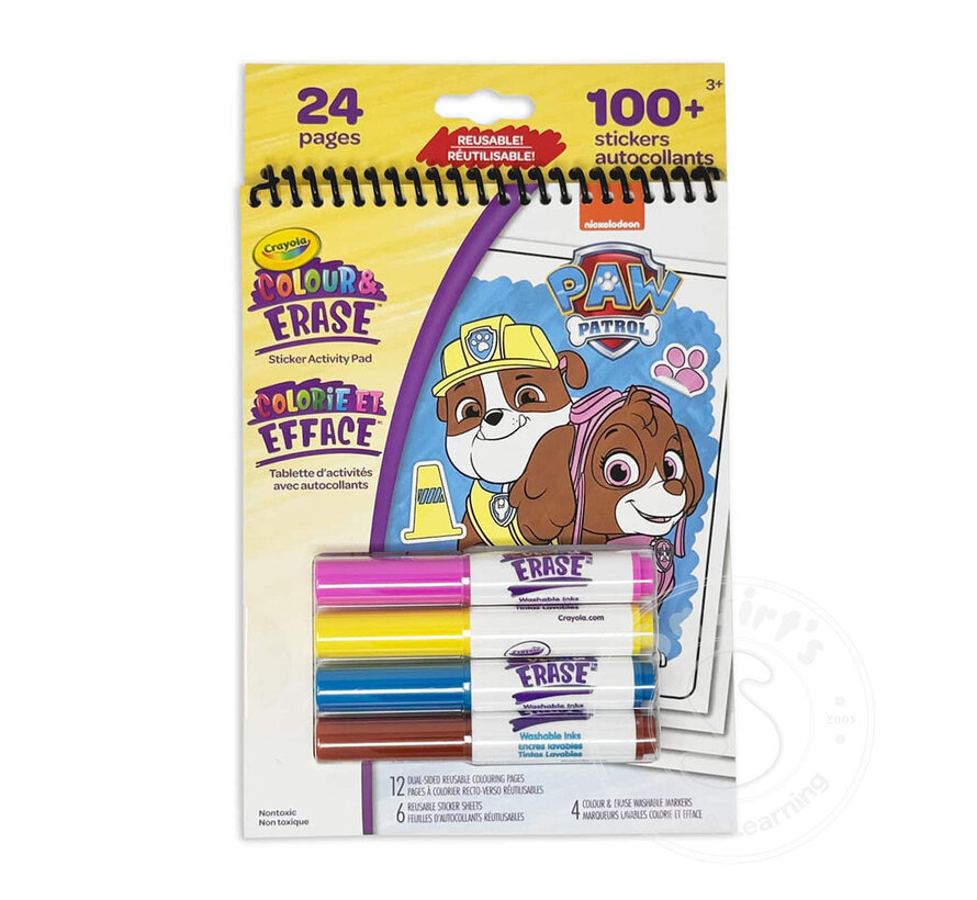 Crayola Colour & Erase Reusable Activity Pad: Paw Patrol