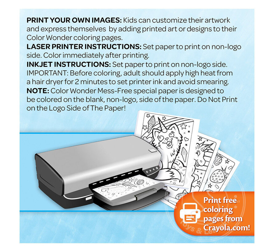 Crayola Color Wonder Mess-Free Colouring Pages, Foldalope