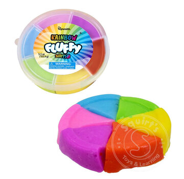 Toysmith Rainbow Fluffy Slime