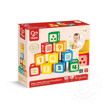 Hape Hape Grip-n-Stack Silicone & Wood Blocks