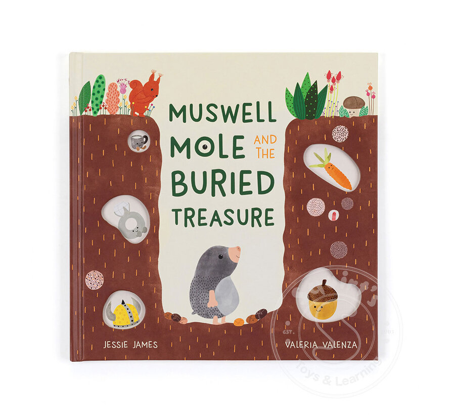 Jellycat Muswell Mole and the Buried Treasure Book