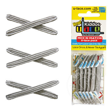U-Lace Kiddos Metallic Silver