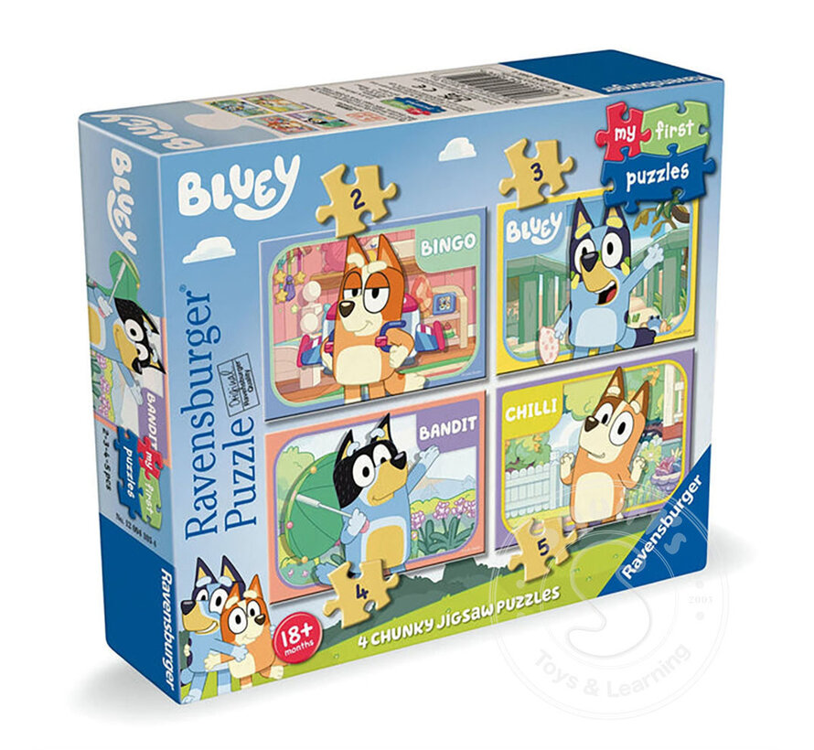 Ravensburger Bluey 4 in a Box 2/3/4/5 Pc Puzzle