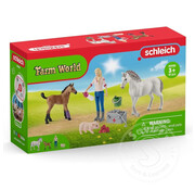 Schleich Schleich Vet visiting mare and foal - Retired