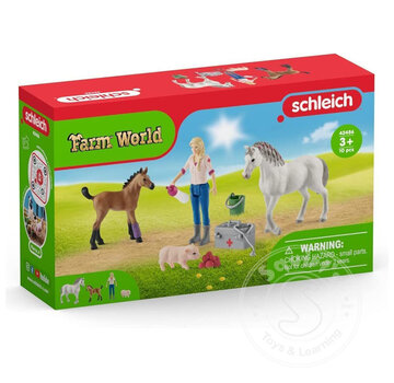 Schleich Schleich Vet visiting mare and foal - Retired