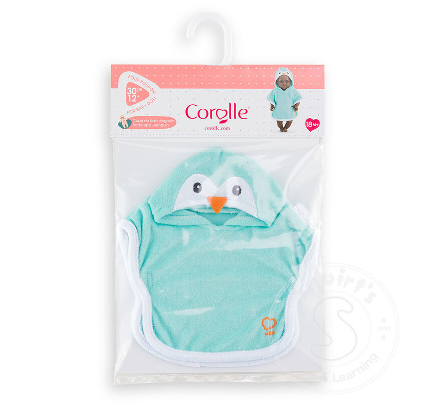 Corolle Mon Premier Bebe Bathcape - Penguin- 12”