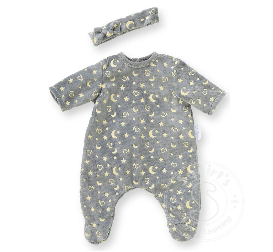 Corolle Mon Premier Bebe Pajamas Glow in The Dark & headband- 12”
