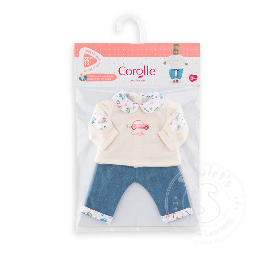 Corolle Mon Premier Bebe Long Sleeves T-Shirt & Jeans (WEIP) - 12”