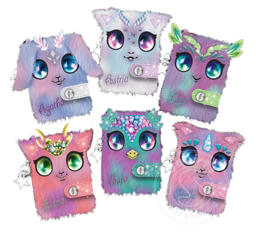 Nebulous Stars Fuzzy Mini Notebook, Assorted