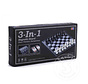 Magnetic 3-in-1 Backgammon, Chess, Checkers