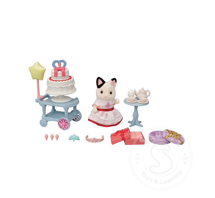 Calico Critters Party Time Playset - Tuxedo Cat Girl
