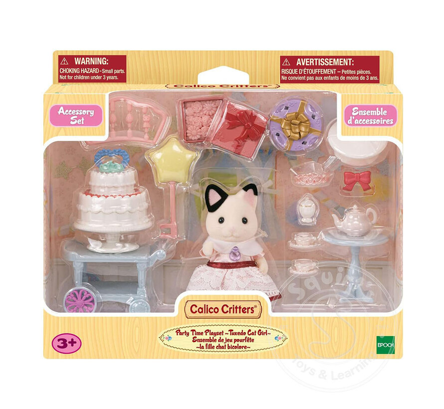 Calico Critters Party Time Playset - Tuxedo Cat Girl