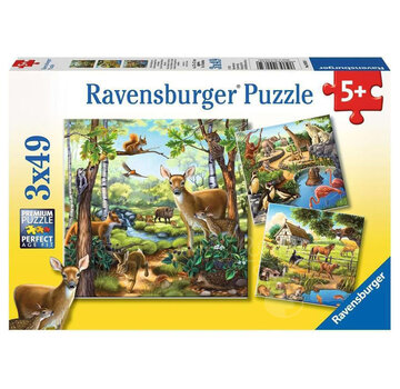 Ravensburger Ravensburger Forest/Zoo/Domestic Anim. Puzzle 3 x 49pcs