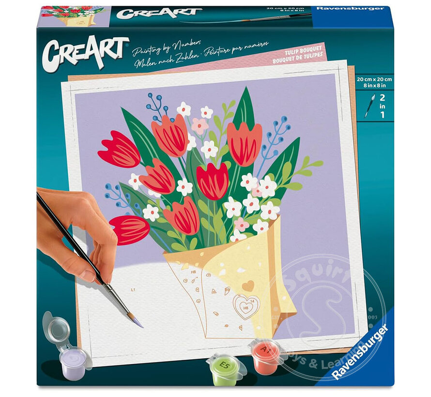 CreArt Paint by Numbers - Tulip Bouquet
