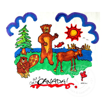 Artburn Pillow Case Painting Kit - This is Canada (Bear/Combo)